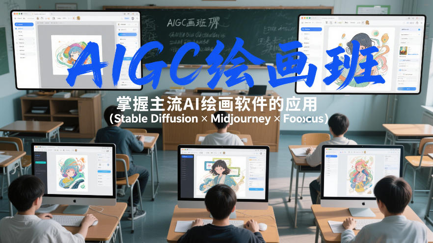 AIGC绘画班,掌握主流Ai绘画软件的应用(Stable Diffusion x Midjourney x Fooocus)-k宝库