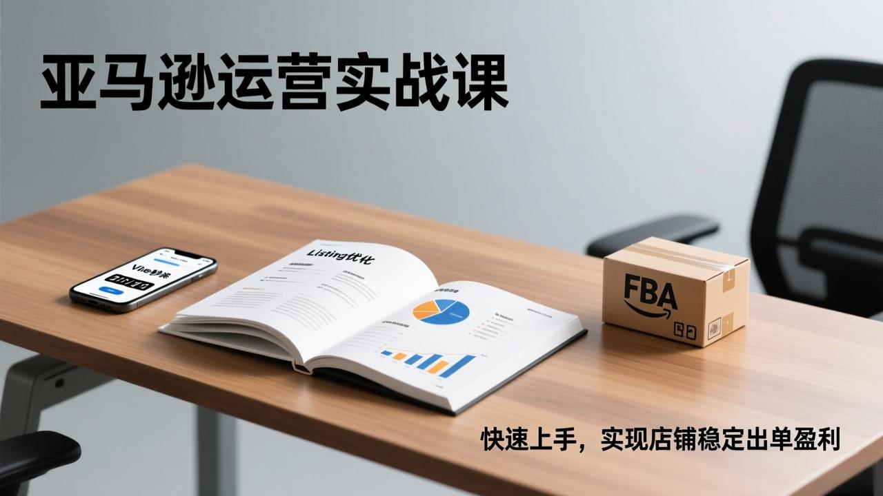 亚马逊运营实战课，Listing优化、Vine秒杀、FBA发货，快速上手，实现店铺稳定出单盈利-k宝库